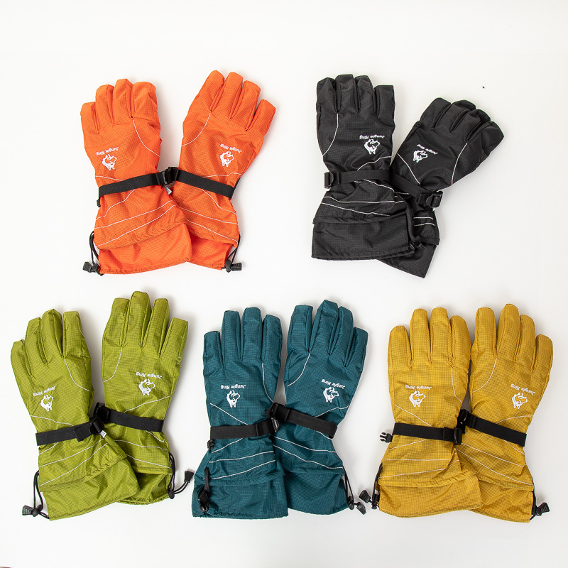 Autumn And Winter Outdoor Waterproof Gloves Hiking Gloves Ski Cycling Non-Slip Gloves Warm And Fleece Thick Gloves Double Layer