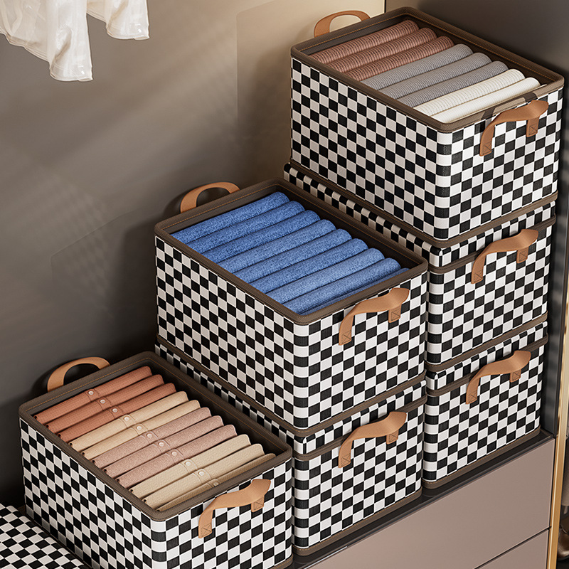 Clothing Pants Storage Household Drawer Type Wardrobe Clothing Fabric Layering Artifacts Folding Storage Basket Organizer Box details Picture