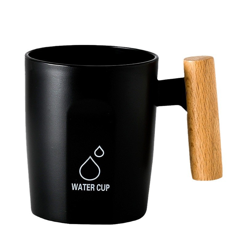 简约牙刷杯子洗漱杯木柄情侣漱口杯家用牙缸牙杯创意套装便携旅行详情图5