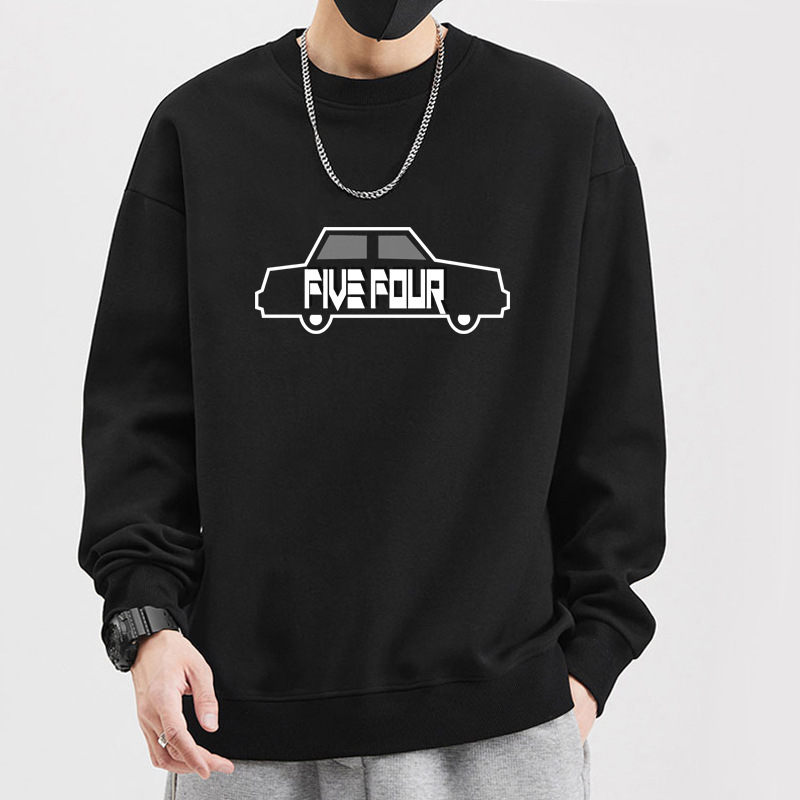 Pure cotton sweatshirt, American basic personality printed hoodie, high street men's long-sleeved heavy round-neck men's sweatshirt trend Application Scenario