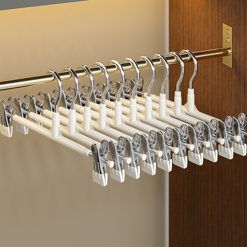 裤架夹子裤子家用无痕jk衣架挂衣不锈钢裙夹晾晒裤夹批发代发抖音