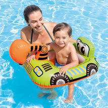 intex 59586婴儿座圈 儿童汽车造型浮力圈 宝宝学游泳充气救生圈