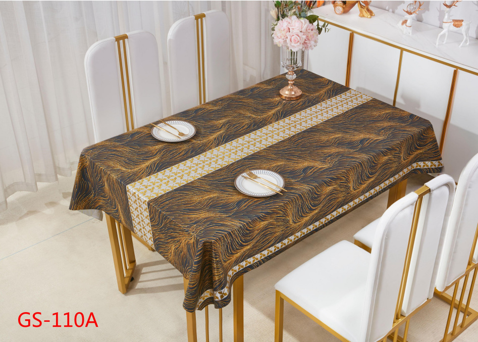2023 Network Popular European And American Classical Wind Waterproof, Dustproof, Oil Proof, Heat Insulation Wear-Resistant Pvc Tablecloth Tablecloth Item Picture
