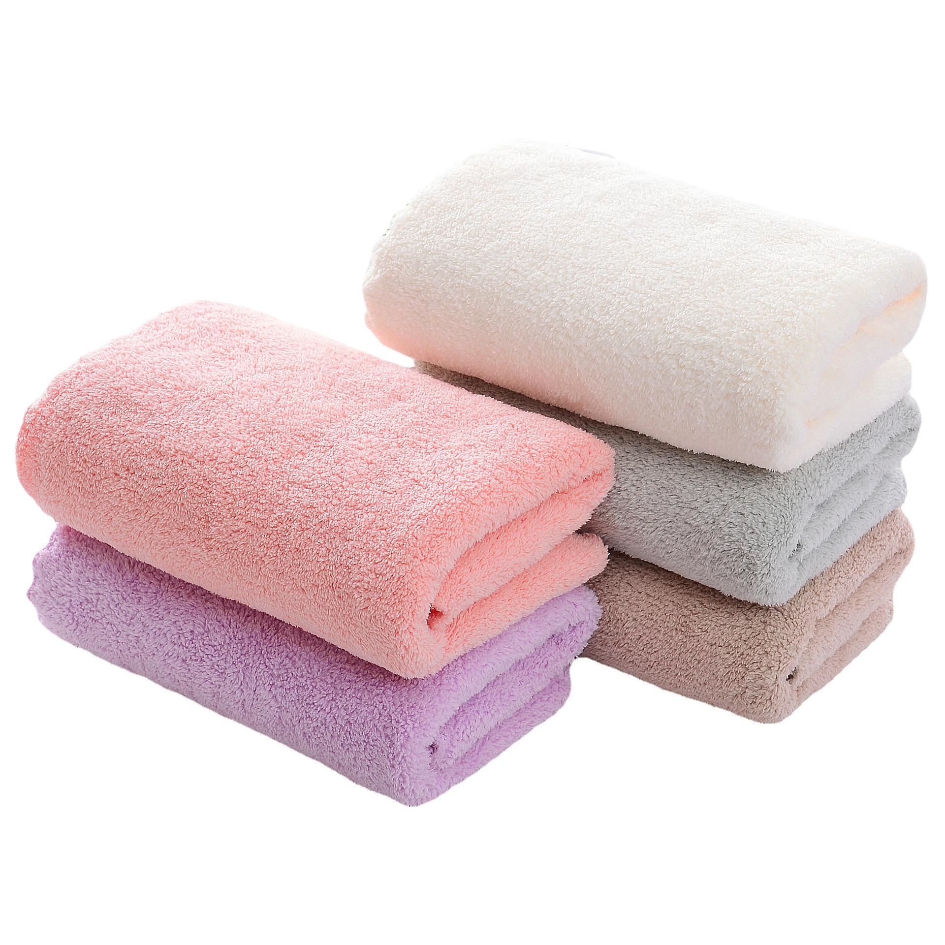 The manufacturer wholesals new coral fleece face towels with logos, household, daily-use, absorbent and street towels in stock Item Picture