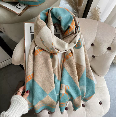 Office Scarf Shawl Dual-Use Air-Conditioned Room Blanket With Female Foreign Style New Korean Version Of Warm High-End Bib Application Scenario