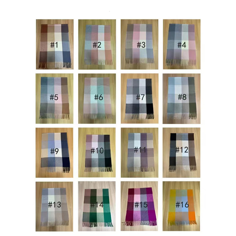 Checkered scarf in European, American and British style, fashionable for autumn and winter commuting, versatile and warm, ins cross-border faux cashmere student shawl Specification image