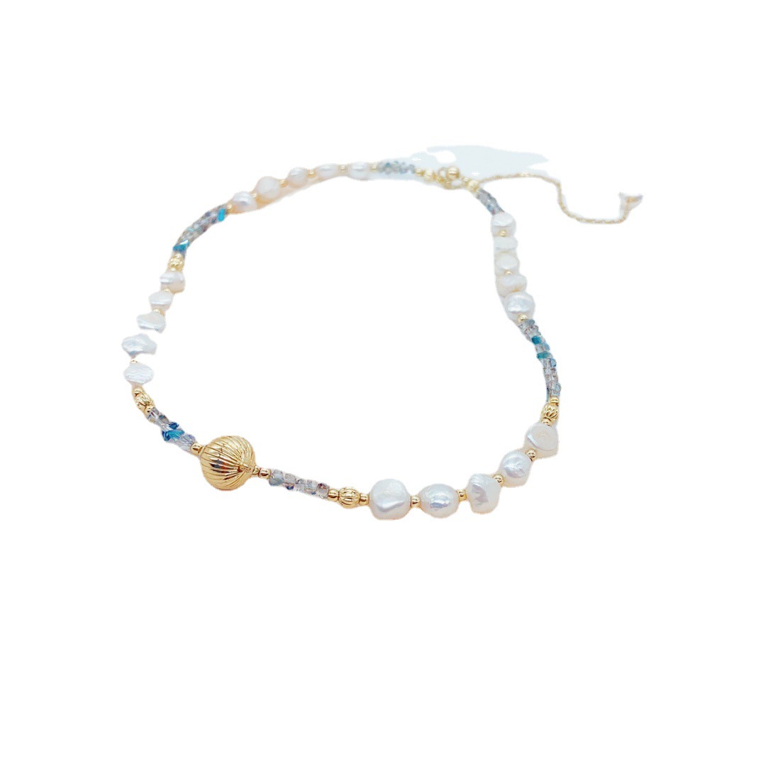 Wear more freshwater pearl necklaces with a magnetic clasp in a trendy punk style Item Picture