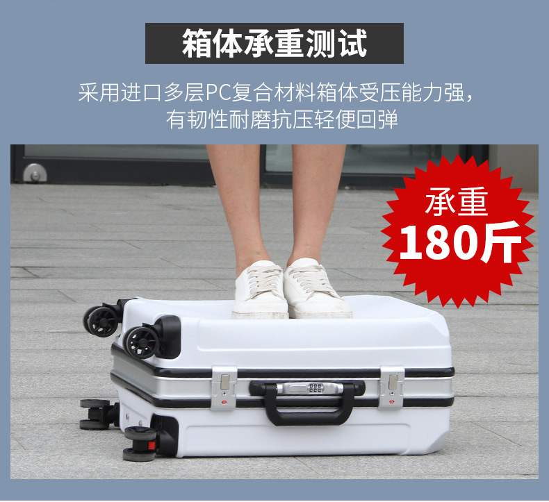 High-end suitcases can seat 22 people, 20 suitcases for men and women, 20 carry-on suitcases for college students, and large-capacity 26 suitcases with handles pic 11