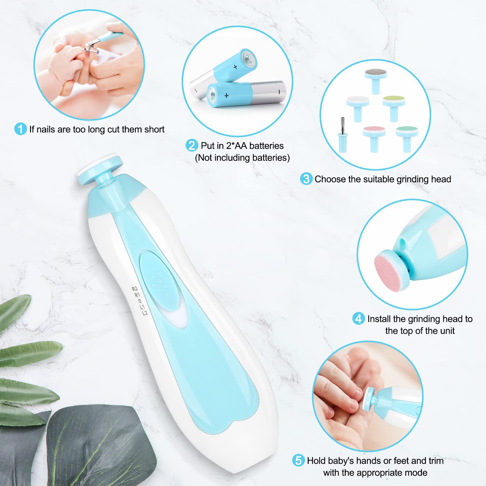 Baby Electric Nail Sharpener Multi-Functional Care Products Wholesale Newborn Children Nail Clippers Baby Nail Sharpener Application Scenario