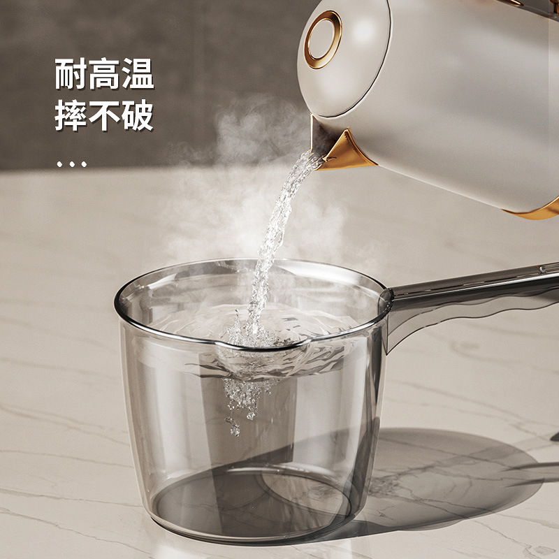 Light Luxury Clear Ladle Long Handle Thickened Large Water Spoon Drift Can Hang Bathroom Shampoo Water Ladle Children Bath Ladle Specification drawing