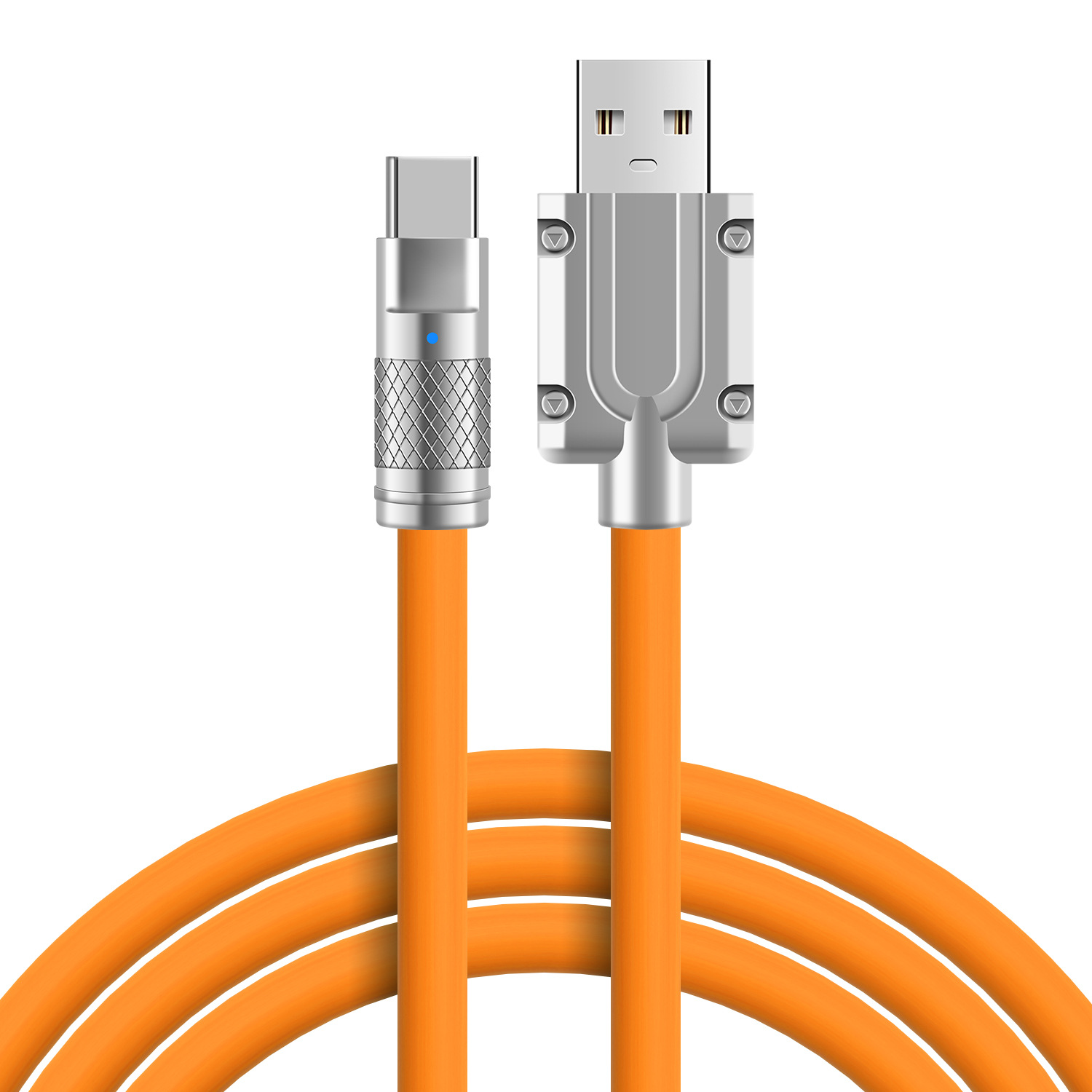 Usb Cable Zinc Alloy Mobile Phone Data Cable Super Fast Charging Cable For Huawei Apple Charging Cable Type Android Cable Item Picture