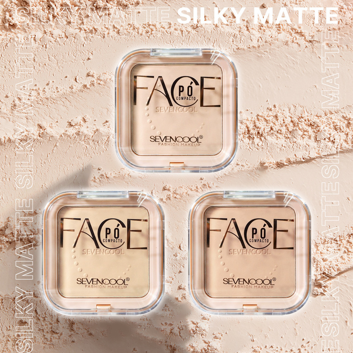 SEVENCOOL facial powder contouring plate brightens skin tone, refines contours, and provides long-lasting concealer and natural color Specification image