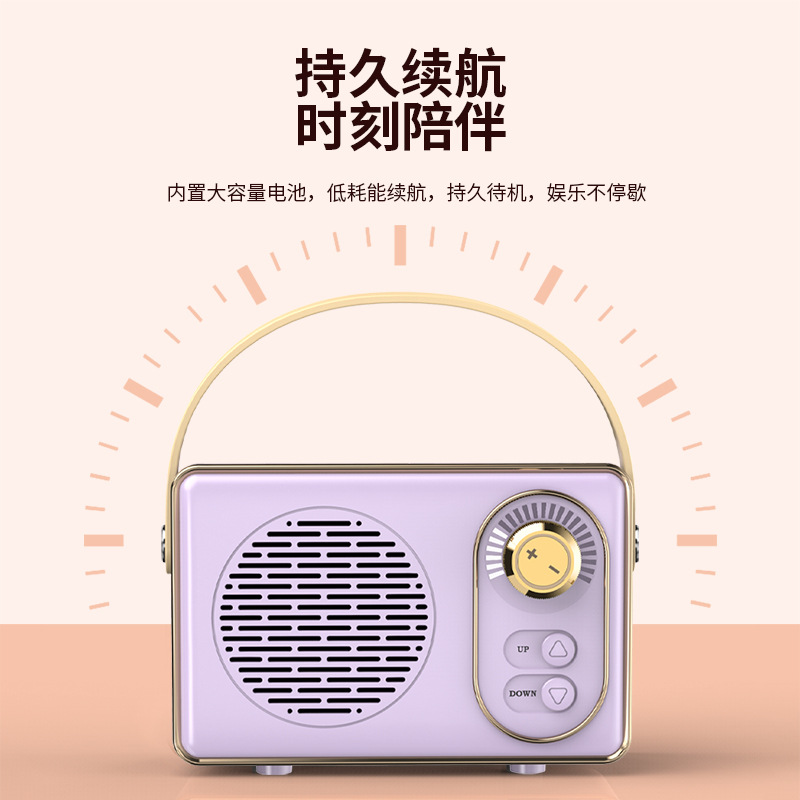 Mini estilo retro altavoz bluetooth pequeño ins características portátil estilo altavoz bluetooth inalámbrico altavoz al aire libre Application Scenario