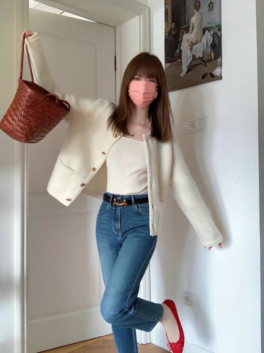 Xiaoxiang-style mohair sweater coat for women's early autumn 2023, a new knitted cardigan with a high-end look Item Picture