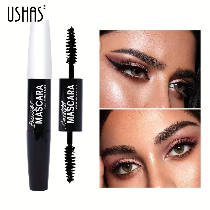 USHAS跨境爆款现货睫毛膏纤长防水浓密卷翘不晕染定型持久不脱妆