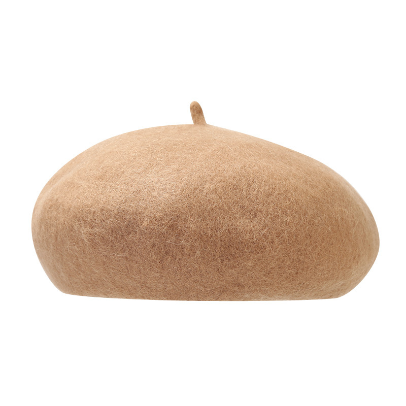 ins solid-color berets for children, cute girls, pumpkin hats for autumn and winter, stylish and versatile painter hats available for customization Item Picture