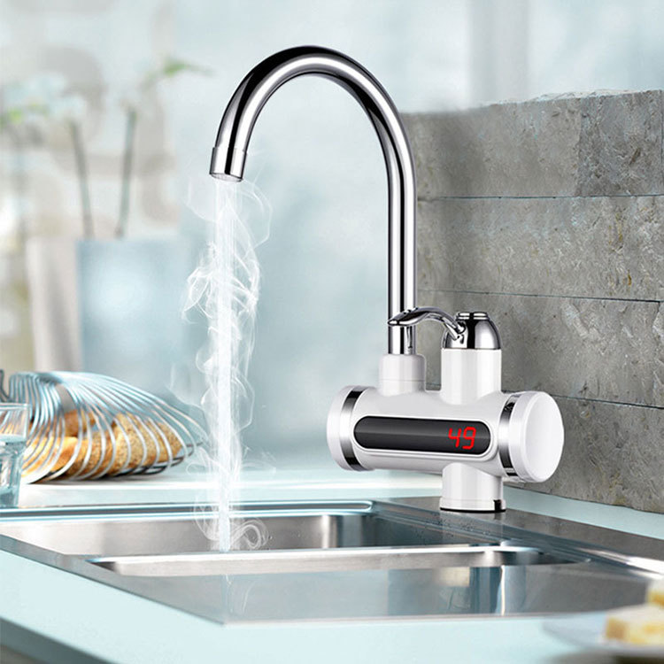 Household kitchen vegetable washing instant hot water faucet, quick heating, unique display, cold and hot dual-purpose, energy-saving electric hot water faucet details Picture