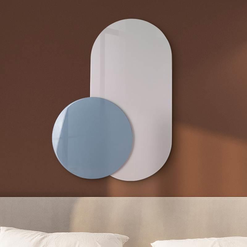 The designer's living room decorative painting features a modern and simple Nordic oval-shaped superimposed sofa background wall hanging painting, as well as a corridor entrance Item Picture