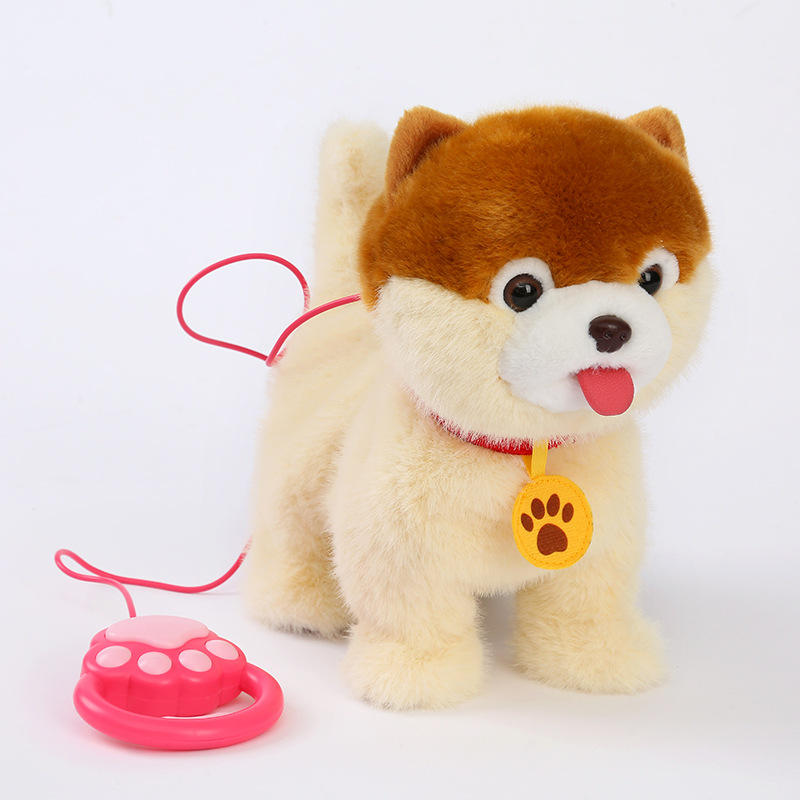 Children's pet simulation dog doll, plush electric toy, sound-making doll, can walk and bark electric doll Specification image