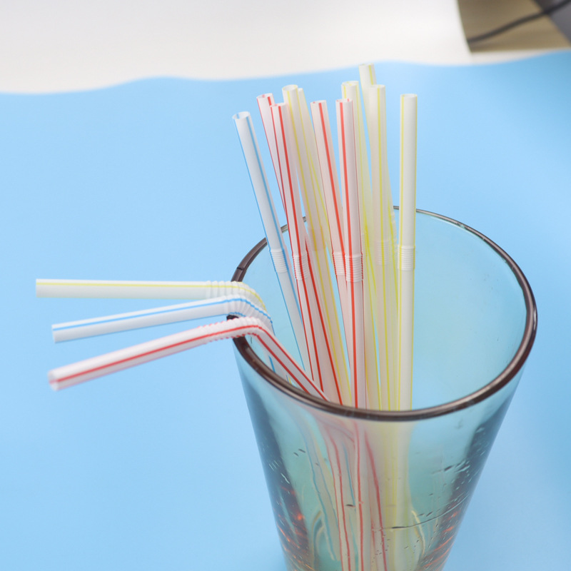 Disposable Environmentally Friendly Straw Pp Plastic Color Elbow Straw Food Grade Degradable Straw Specification drawing