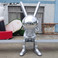商场网红robbi月光太空兔子玻璃钢酒吧KTV潮牌摆件IP模型雕塑厂家图