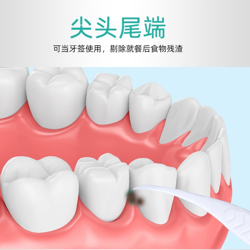 Disposable dental floss picks, home oral care, individually packaged toothpicks, ultra-fine dental floss, tartar removal and interdental cleaning floss details Picture