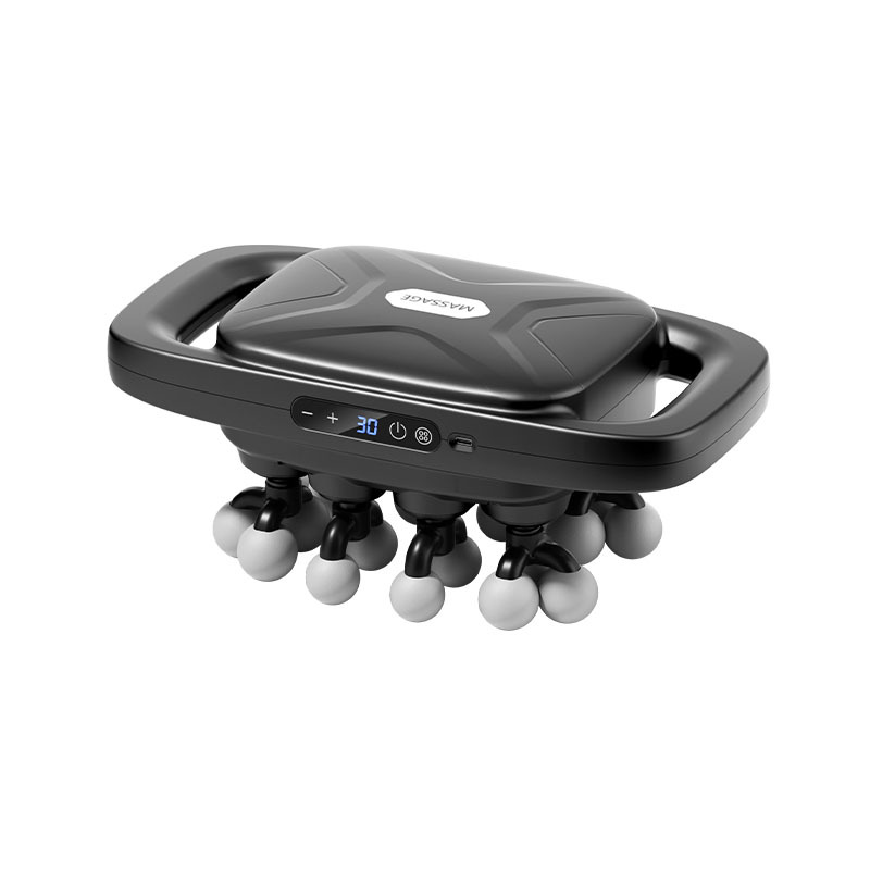 电动按摩器/按摩器/加热头疗/海豚按摩锤/脉冲白底实物图