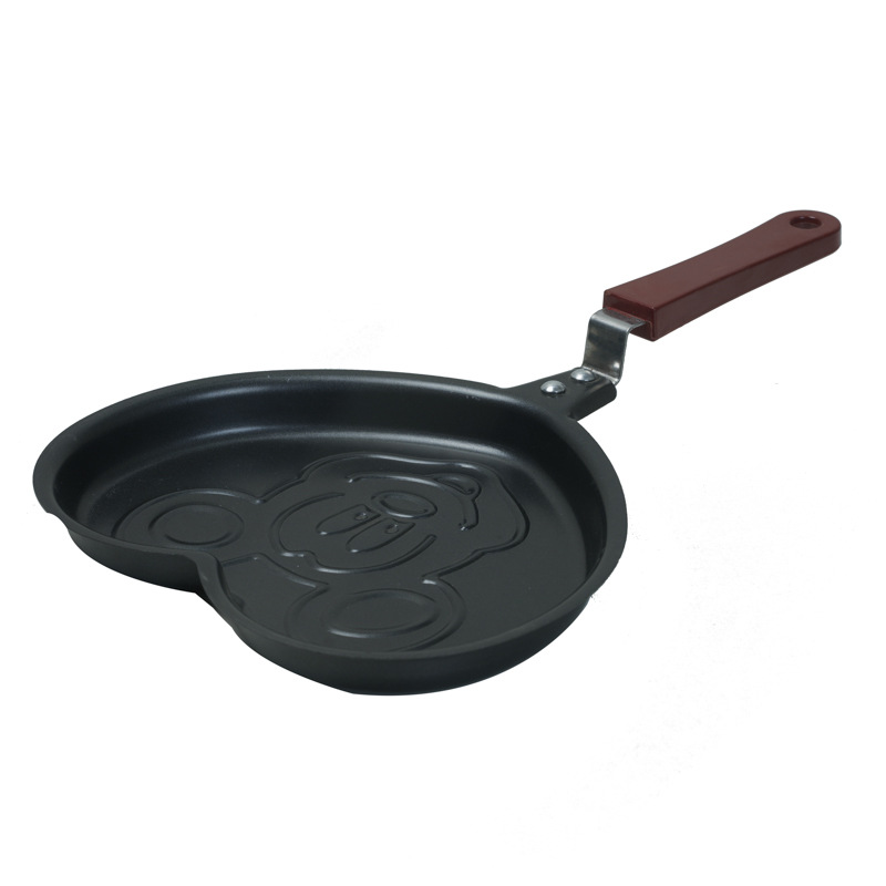 Mini frying pan, non-stick pan, small flat pan, kitchen DIY, multiple heart-shaped cartoon pans, home breakfast egg small pans, creative heart-shaped frying pan, heart-shaped egg pan, mini flat pan, poached egg pan Item Picture