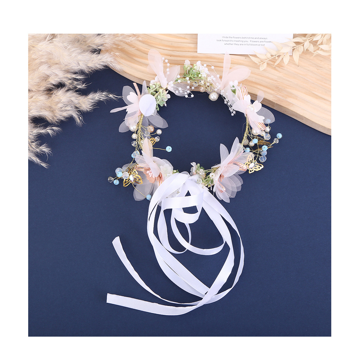 Korean Version Of Super Fairy Princess Mori Flower Fairy Headdress Ins Simple Sweet Princess Hair Band Children Accessories Wholesale Item Picture