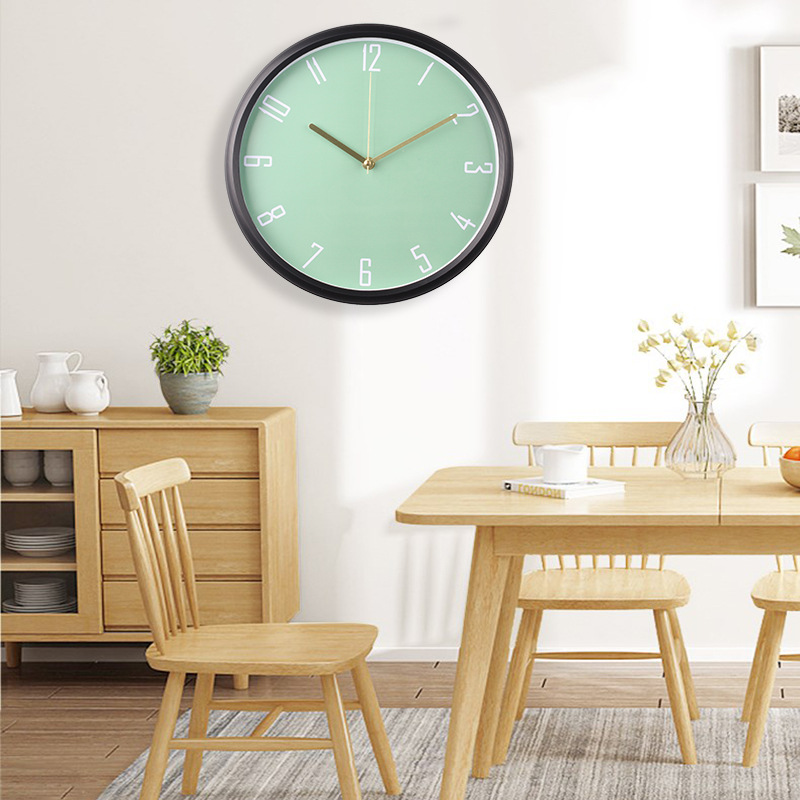 12-inch 30CM silent alarm clock, round, simple and fashionable wall clock, bedroom and living room clock manufacturer wholesale source factory details Picture