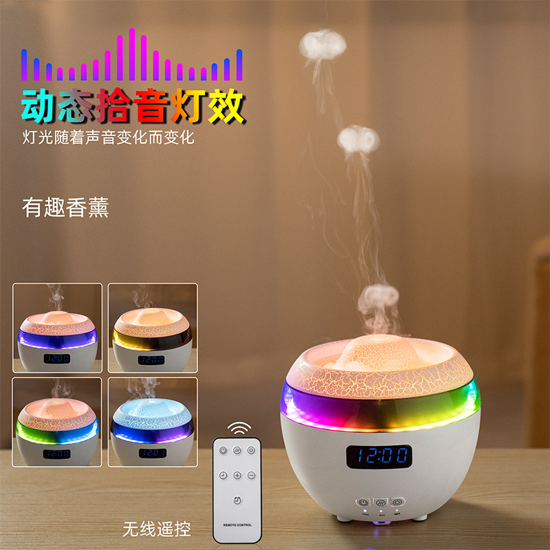 2024 New jellyfish pickup Aromatherapy machine Home desktop aromatherapy ultrasonic clock atmosphere light humidifier full figure