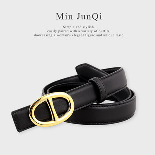 2024新款牛皮皮带女合金时尚简约高级百搭腰带感优雅针扣韩版现货详情1