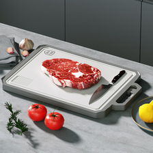 304不锈钢切菜板食品级厨房抗菌磨刀砧加大号菜板包饺子塑料案板