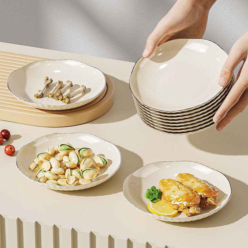 Light luxury dip dish bone spitting dish retro home snack snack small dish Senior plastic bone dish wholesale Specification drawing
