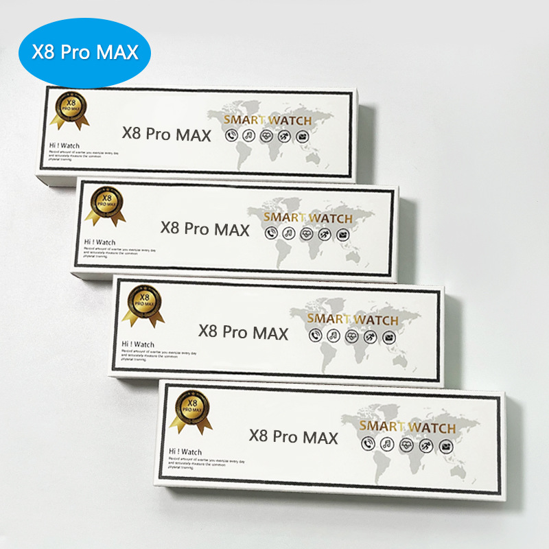跨境新款X8 PRO MAX蓝牙通话手表 hryfine信息提醒运动计步手环详情图1