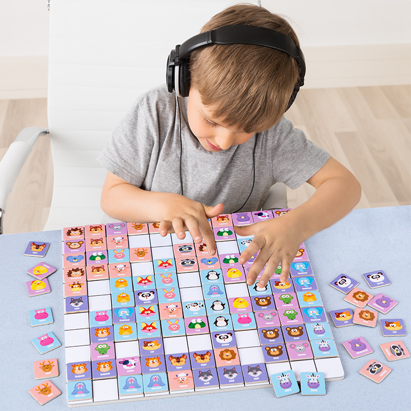 连连看木制游戏棋磁性对对碰 专注力逻辑思维训练消消乐儿童玩具图