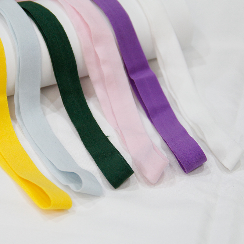 Spot Wholesale Edge Strip Textile Color Polyester Webbing Polyester Edge Strip Accessories Color Elastic Underwear Shoulder Item Picture