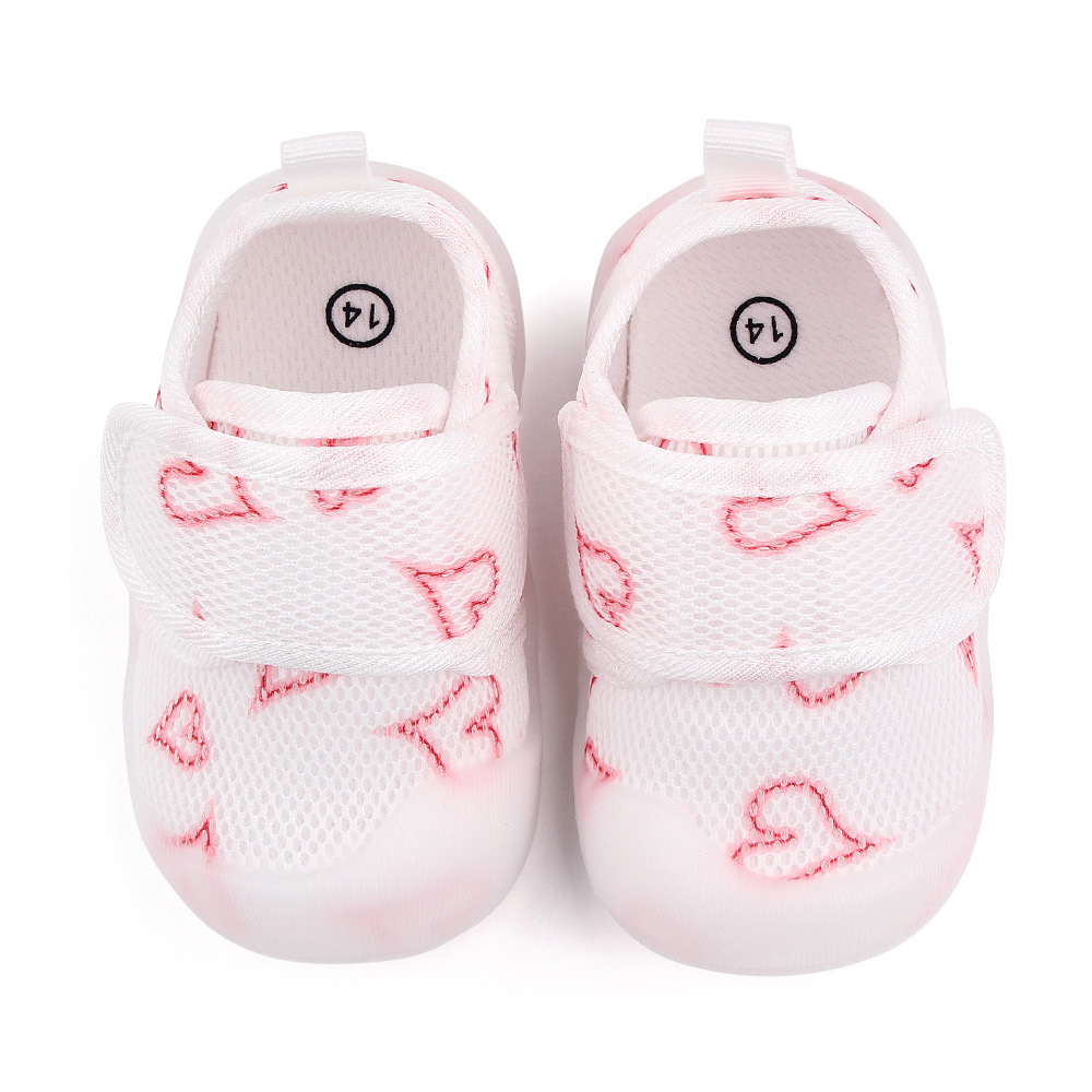 Spring and Autumn 1-2-3 years old baby walking shoes Breathable mesh shoes, anti-slip soft-soled boys' and girls' walking mesh shoes 2685 Specification image