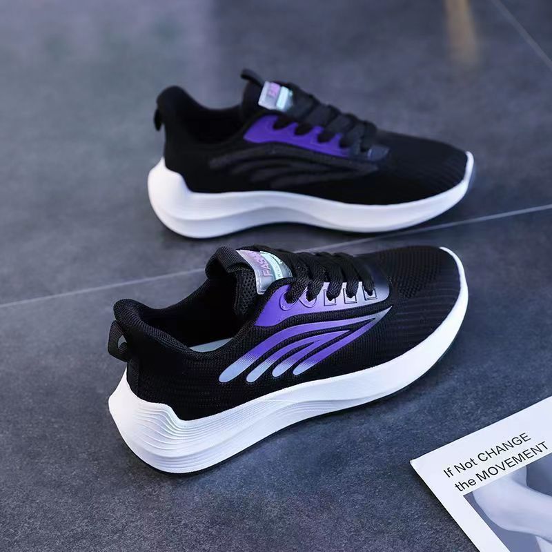 Sports Shoes Women Spring And Summer New Fashion Korean Version Of The Trend Net Surface Breathable Non-Slip Lightweight Running Shoes Thick Soles All Match details Picture