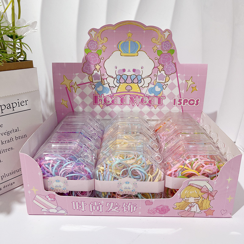 儿童一次性小皮筋彩色扎辫子不伤发宝宝头绳小女孩小皮筋高弹力