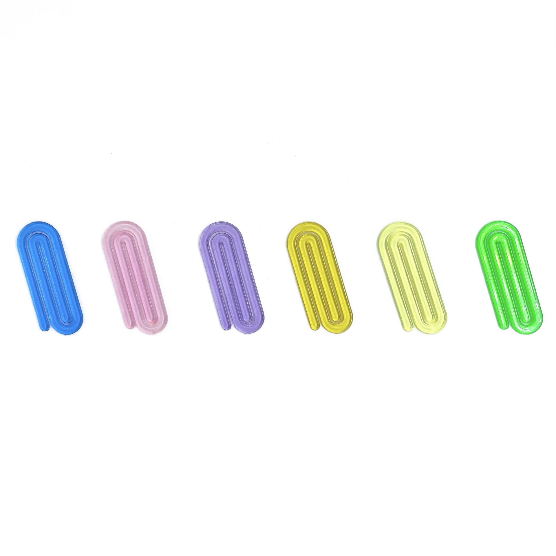 Wholesale of colorful serpentine paper clips, irregular-shaped paper clips, creative and cute office supplies, bookmarks, plastic clips and folders Item Picture