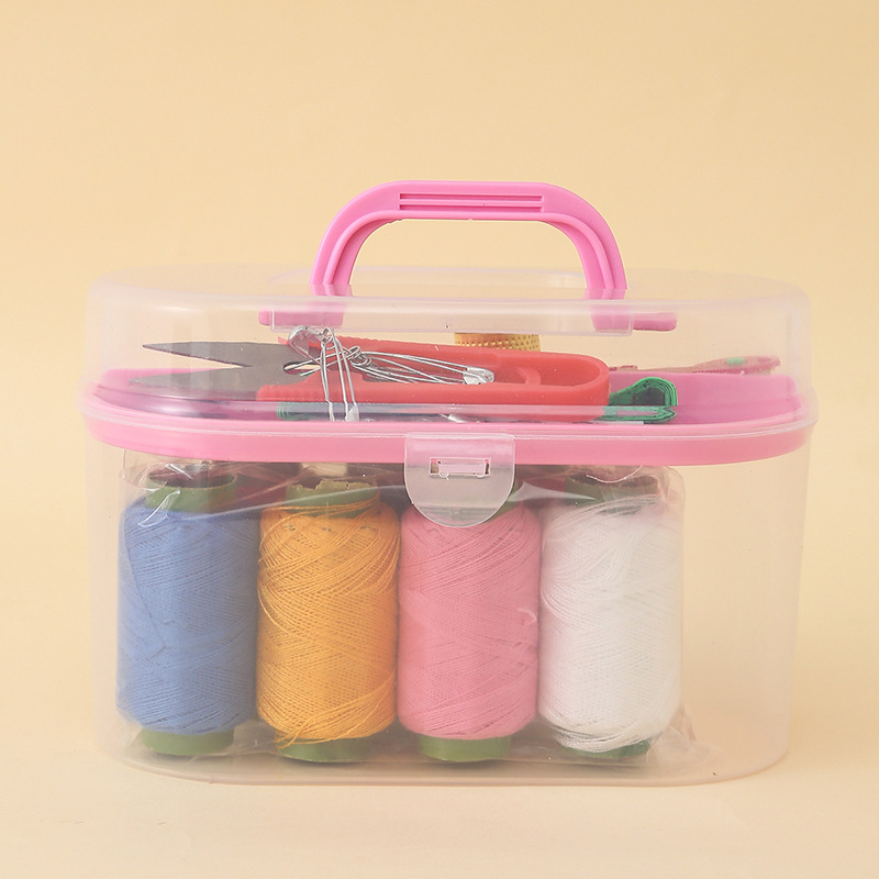 Treasure Box Sewing Box Household Sewing 10-Piece Set Of 7-Color Large Thread Roll Sewing Set Large Sewing Box Wholesale Application Scenario