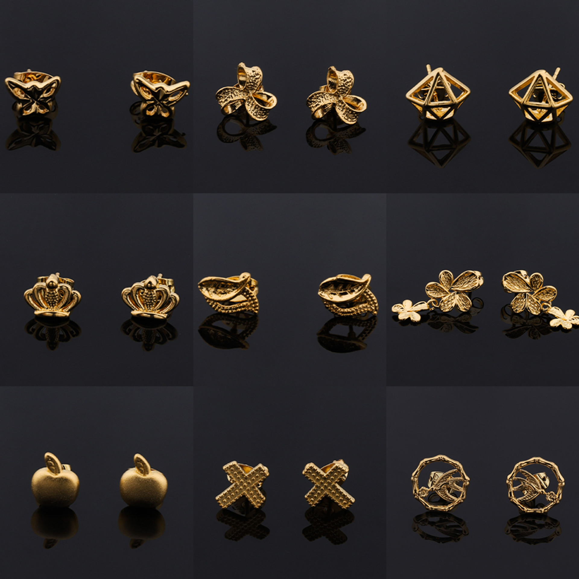 Chuangmei Jewelry's Japanese and Korean spring and summer Daisy earrings for women are simple, fresh and elegant. Three-dimensional cross stud earrings