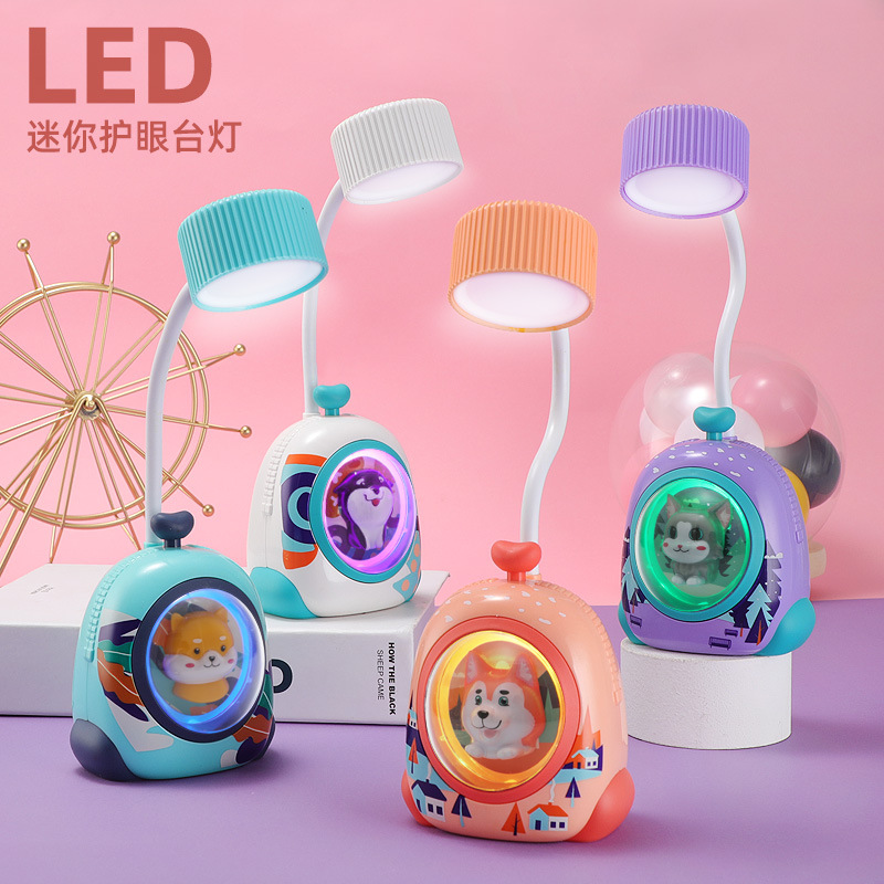新款卡通萌宠动物LED台灯 儿童卧室床头灯氛围灯护眼小夜灯礼品
