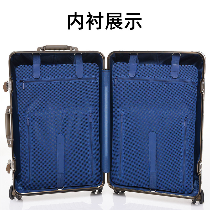 All-aluminum-magnesium alloy luggage, women's handle suitcase, men's swivel wheel suitcase, 24-inch password suitcase, carry-on suitcase, hard suitcase Application Scenario