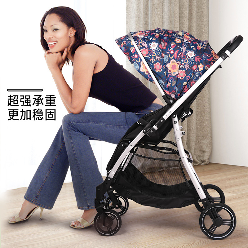 婴儿推车可坐可躺婴儿车轻便折叠婴儿车便携外出双向推行宝宝推车详情图5