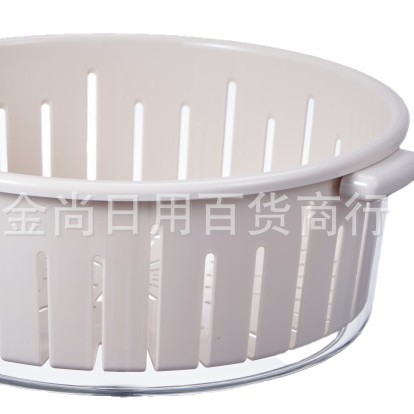 Plastic water-draining vegetable basket, thickened kitchen vegetable basket for washing vegetables and rice, household water-filtering fruit basket Item Picture