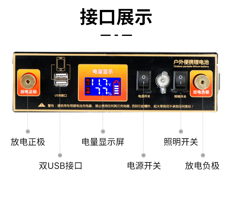 Wholesale of portable outdoor large-capacity 12V lithium battery ternary polymer mobile power banks, electrical and electronic batteries pic 17