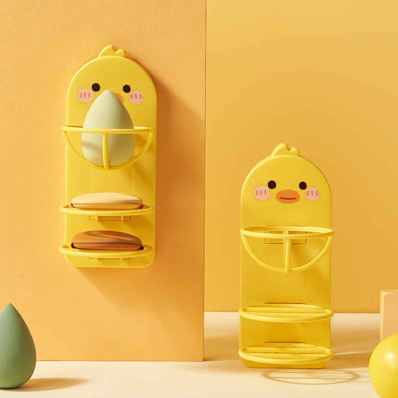 Beauty egg storage rack, seamless wall-mounted, makeup egg storage box, powder puff storage rack, multi-functional storage rack, consignment details Picture