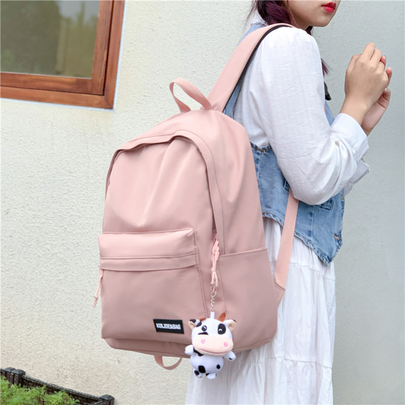 新款女背包 书包女大容量ins双肩包日系大学生背包印制logo双肩包